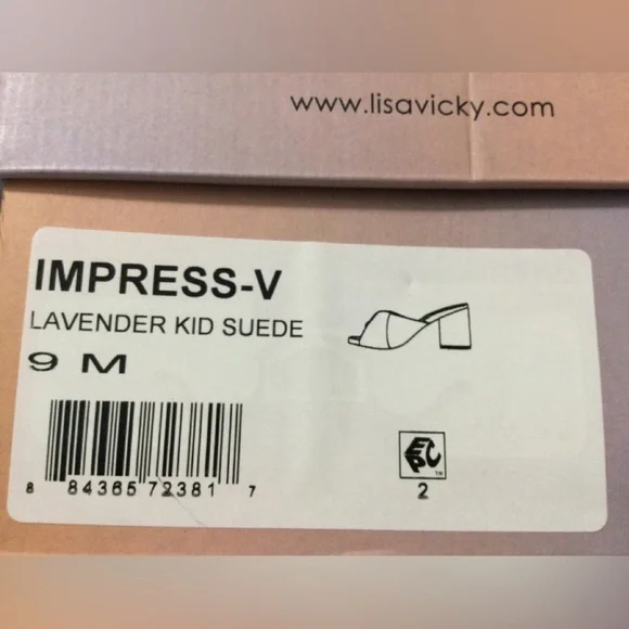 Lisa Vicky Impress Lavender Block Heeled Suede Sandal Size 9M - Picture 13 of 13